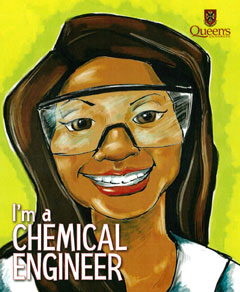 Chemical Engineering book cover with female lead character